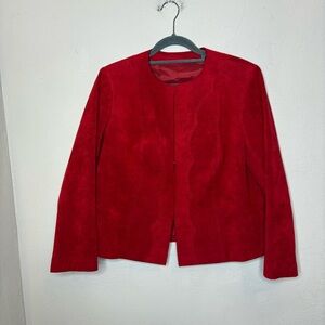 Striking Red Blazer with Modern Minimalist Design Medium